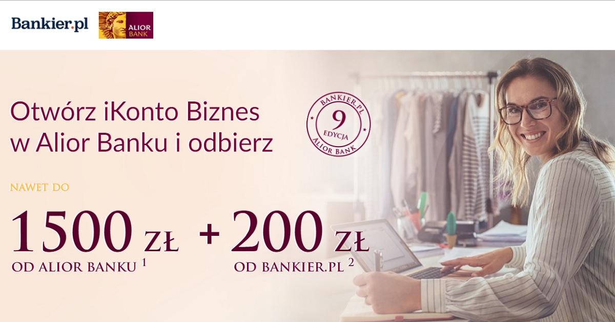 Konto firmowe Alior Bank iKonto Biznes z premią do nawet 1700 zł