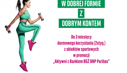 Odbierz karnet OK System i trenuj do 3 miesięcy za darmo z kontem osobistym w BGŻ BNP Paribas.