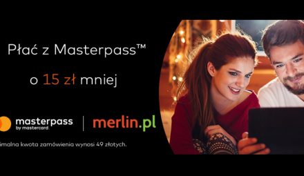 15 zł zniżki na zakupy w merlin.pl za płatność Masterpass