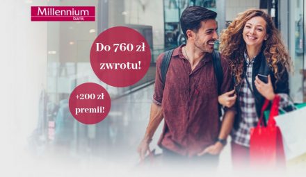Do 760 zł zwrotu + 200 zł premii z kartą kredytową Impresja Millennium Banku