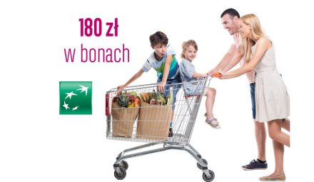 Nawet 180 zł premii na zakupy z Kontem Optymalnym BGŻ BNP Paribas.