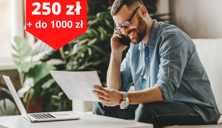 250 zł od Bankier.pl i do 1000 zł od Santander Banku Polska za Konto Godne Polecenia!