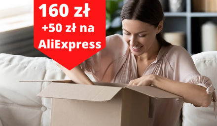 160 zł w gotówce i 50 zł do AliExpress w najnowszej promocji mBank!