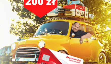Mega łatwa premia 200 zł za kartę kredytową Visa Comfort Santander Consumer Banku!