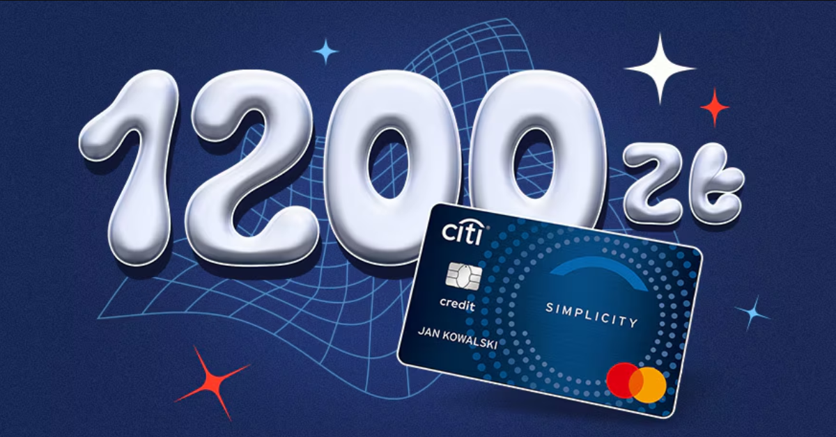 Do 1200 zł premii z kartą kredytową Citi Simplicity