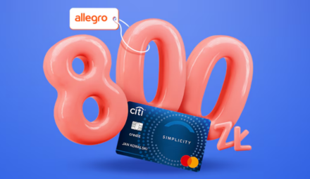 800 zł do Allegro z kartą kredytową Citi Simplicity Banku Citi Handlowego