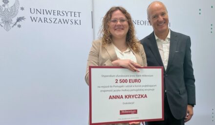 Stypendium Banku Millennium. Otrzymała je najlepsza studentka portugalistyki Uniwersytetu Warszawskiego