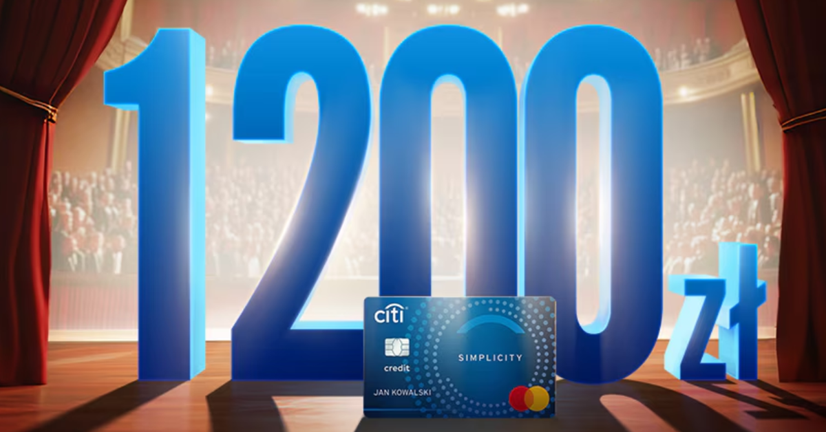 Ponownie choćby 1200 zł premii z kartą kredytową Citi Simplicity