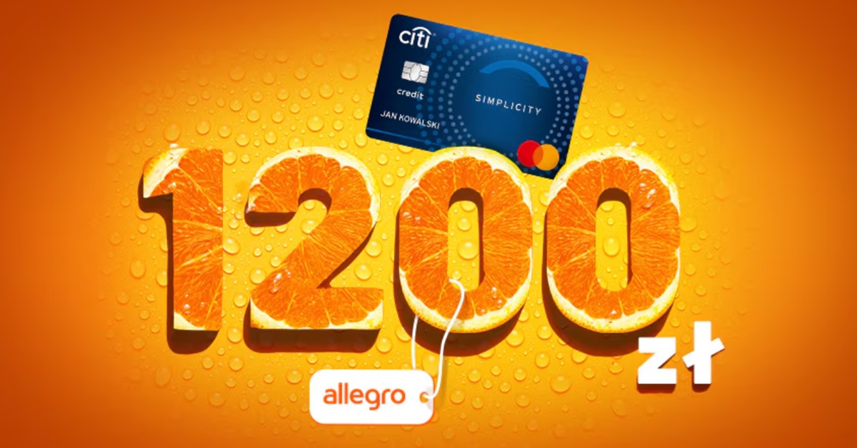 1200 zł do Allegro z kartą Citi Simplicity w promocji (SPRAWDZENIE ZDOLNOŚCI KREDYTOWEJ!)