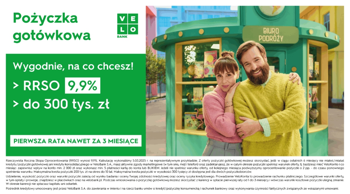 VeloWygodna pożyczka VeloBanku. Bank prezentuje atuty oferty