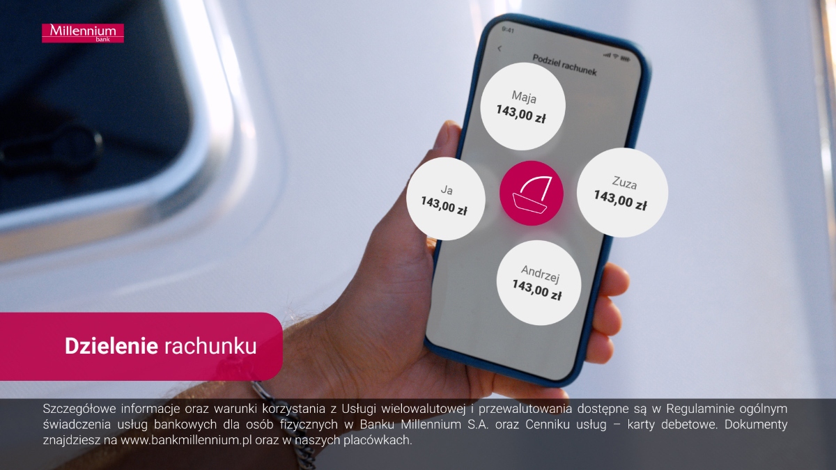 Aplikacja mobilna w nowej reklamie Banku Millennium