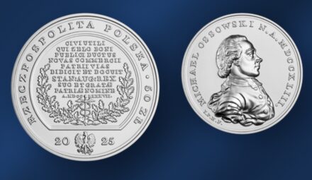 Michał Ossowski na nowej monecie kolekcjonerskiej NBP